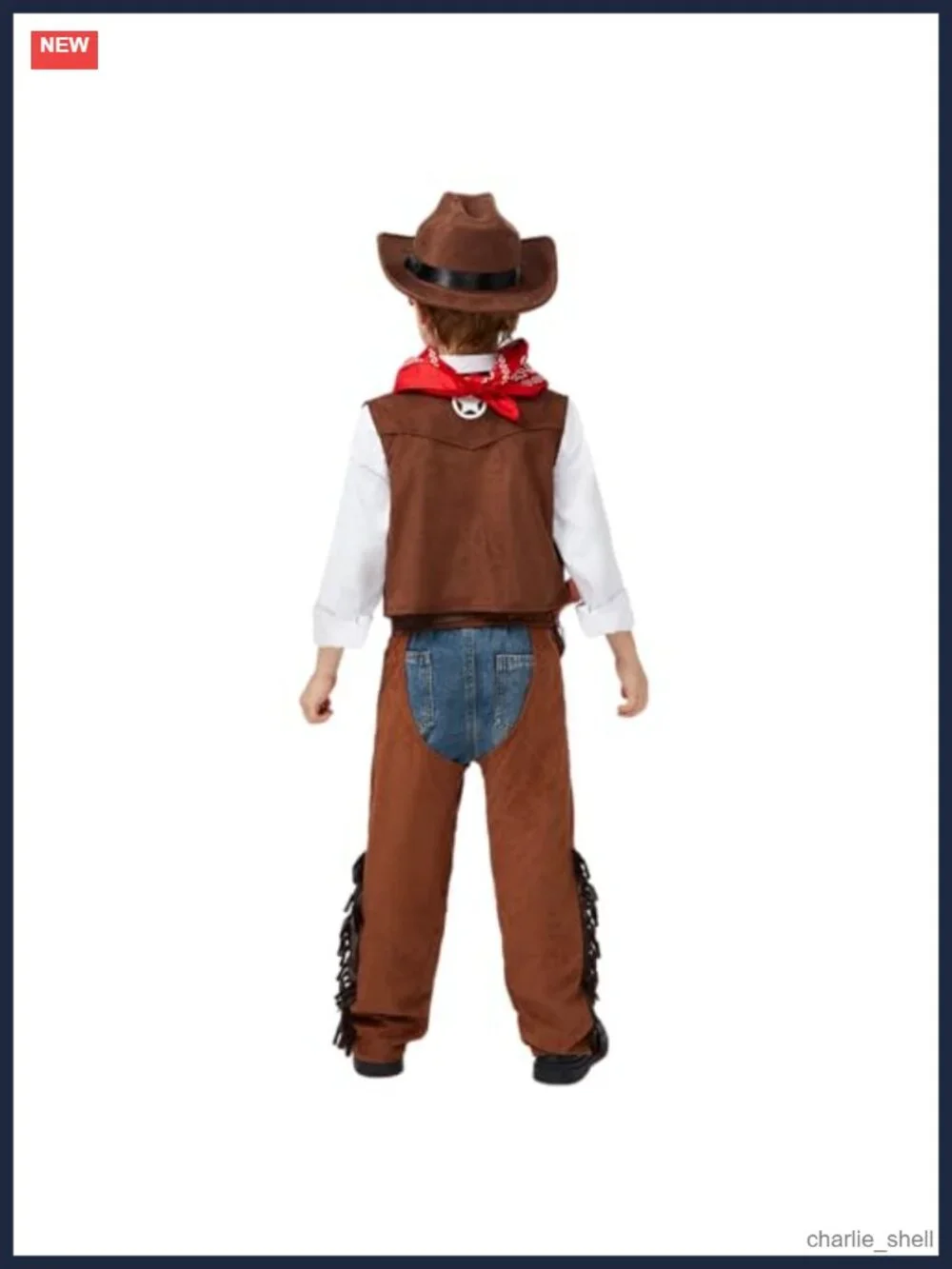 Kids Cowboy Costume Set 8 Pieces Western Outfit for Boys